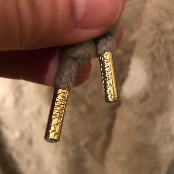 PINK Victoria's Secret Gray Faux Fur Lined Zip Up Hoodie - Picture 5 of 9